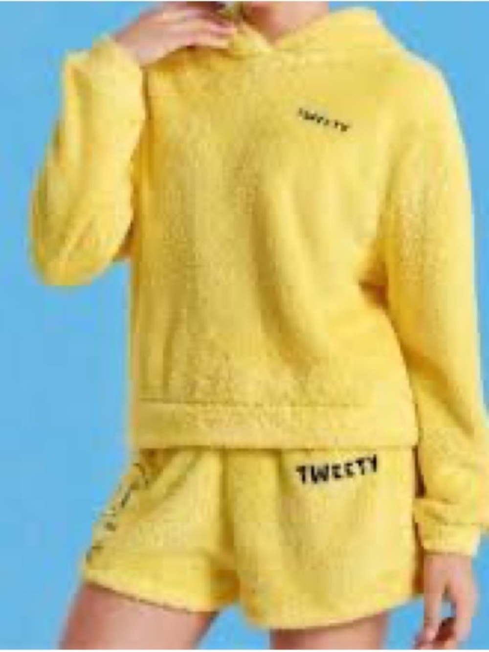 Tweety Looney Tunes Women's Yellow Fleece Pajama Set